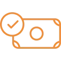 Payout approval icon showing admin verification for referral income