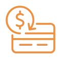 Bank transfer icon for referral partner earnings credited to bank account